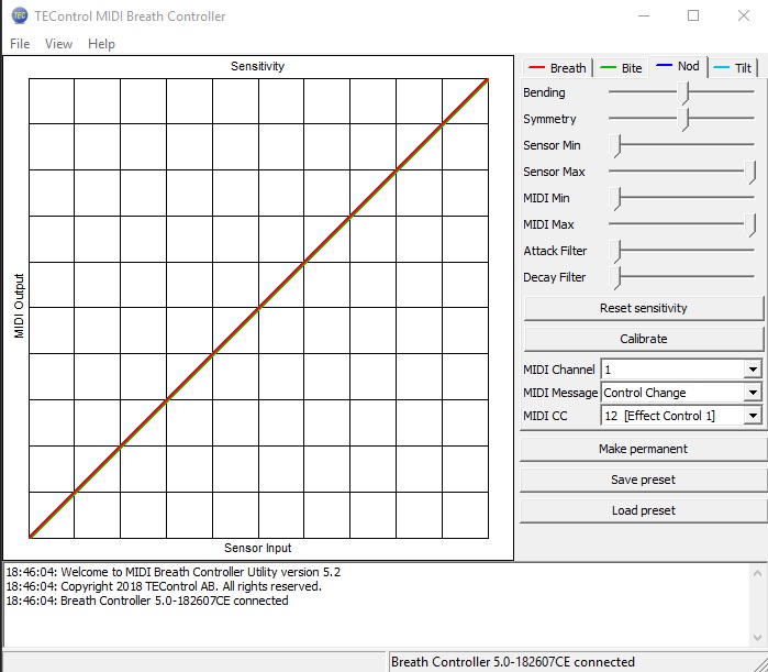 Sample Modeling French Horn and Tuba : 2 reglage dans le soft de chez tec ici le parametre NOD control en cc12