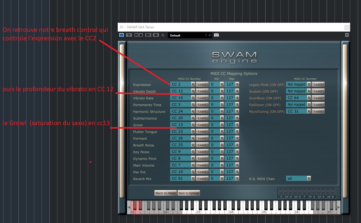 Sample Modeling French Horn and Tuba : 6 mapping réalisé