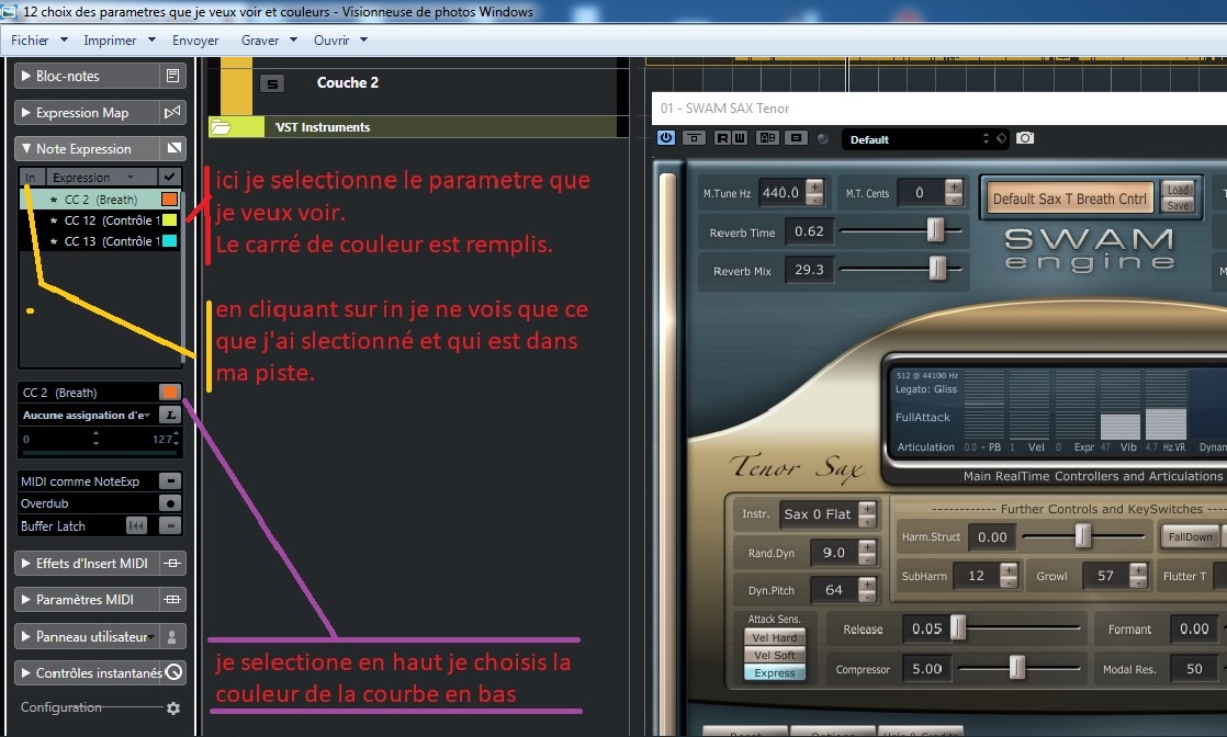 zoom de la fenetre du menu note expression de ma piste