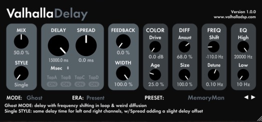 Valhalla DSP ValhallaDelay : Valhalla DSP ValhallaDelay (15025)