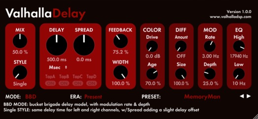 Valhalla DSP ValhallaDelay : Valhalla DSP ValhallaDelay (91280)