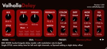 Valhalla DSP ValhallaDelay : Valhalla DSP ValhallaDelay (91280) Valhalla DSP ValhallaDelay : Valhalla DSP ValhallaDelay (91280)