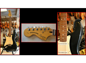 Guitare Squier strato Standard noire Gaucher de 2003.....montage 2