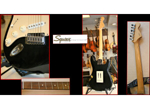 Guitare Squier strato Standard noire Gaucher de 2003.....montage 3