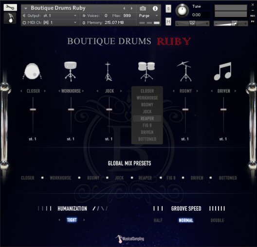 Musical Sampling Boutique Drums - Ruby : BoutiqueDrums_Ruby_GUI Musical Sampling Boutique Drums - Ruby : BoutiqueDrums_Ruby_GUI