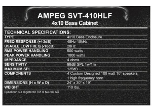 Ampeg SVT-410HLF (12663)