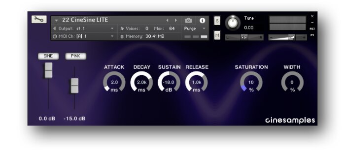Cinesamples Randy's Prepared Piano : CineSine GUI Cinesamples Randy's Prepared Piano : CineSine GUI