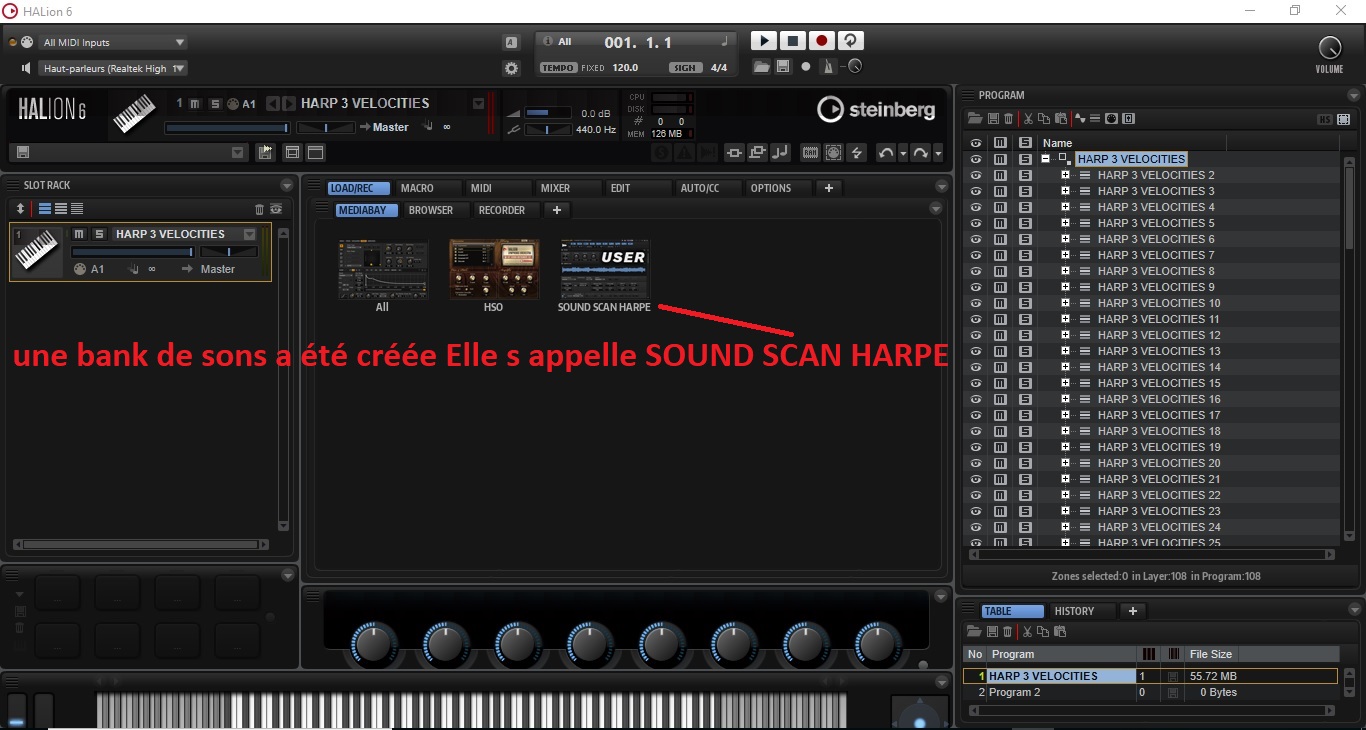 Steinberg HALion 6 : image 16 SOUND SCAN HARPE