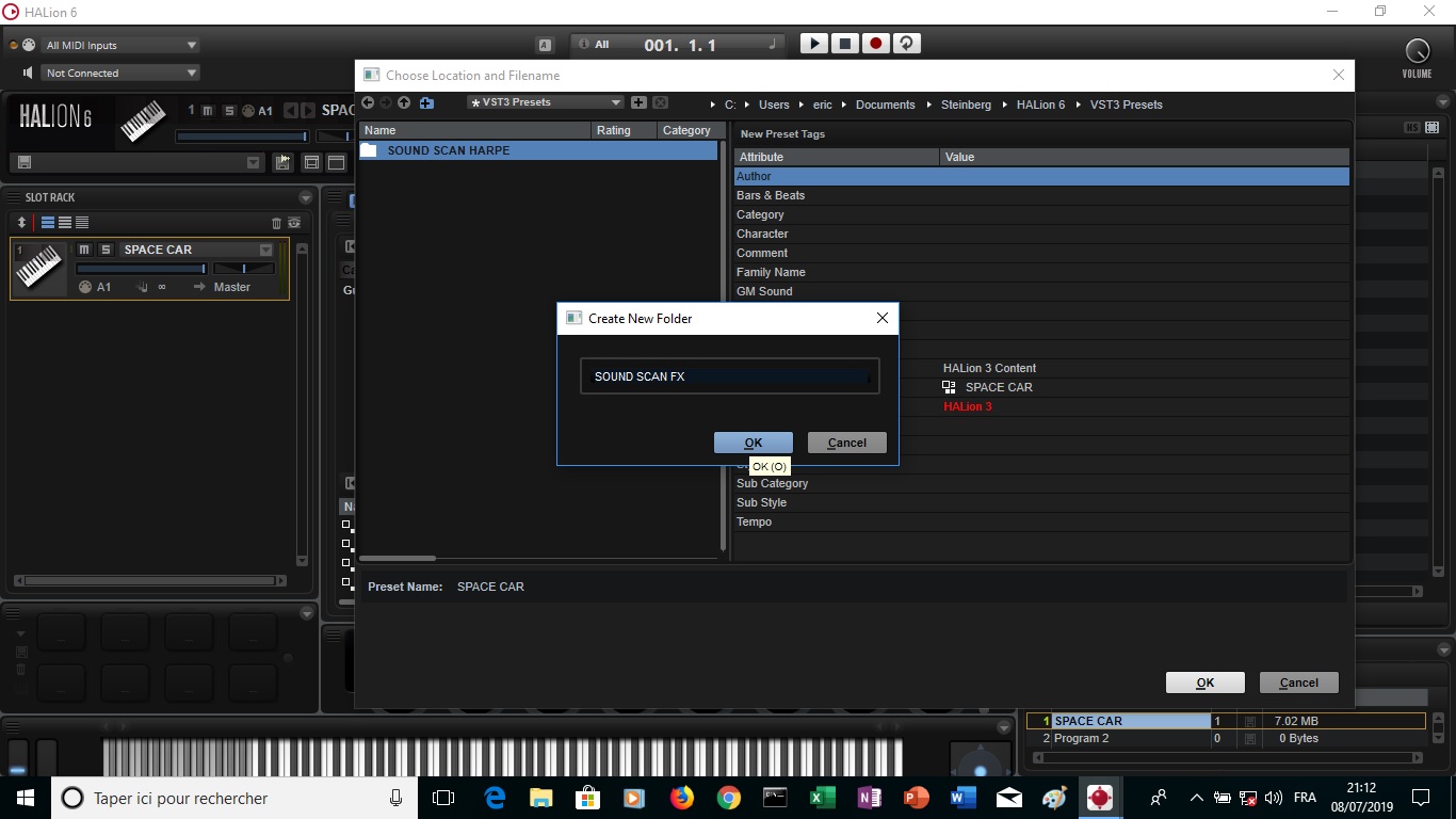 Steinberg HALion : image 26 CREATION D UNE NOUVELLE BANK