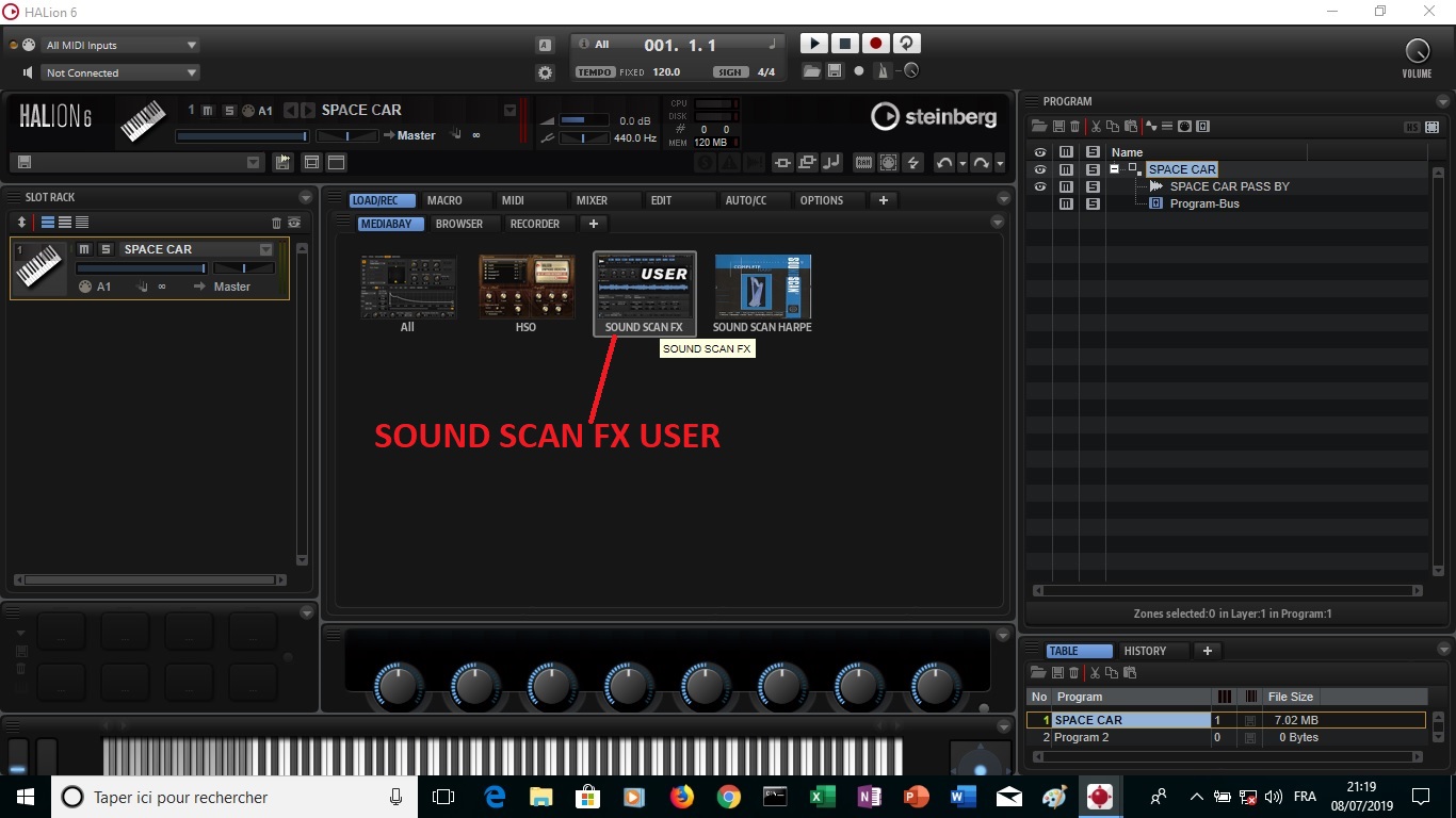 Steinberg HALion 6 : image 29 SOUND SCAN FX USER