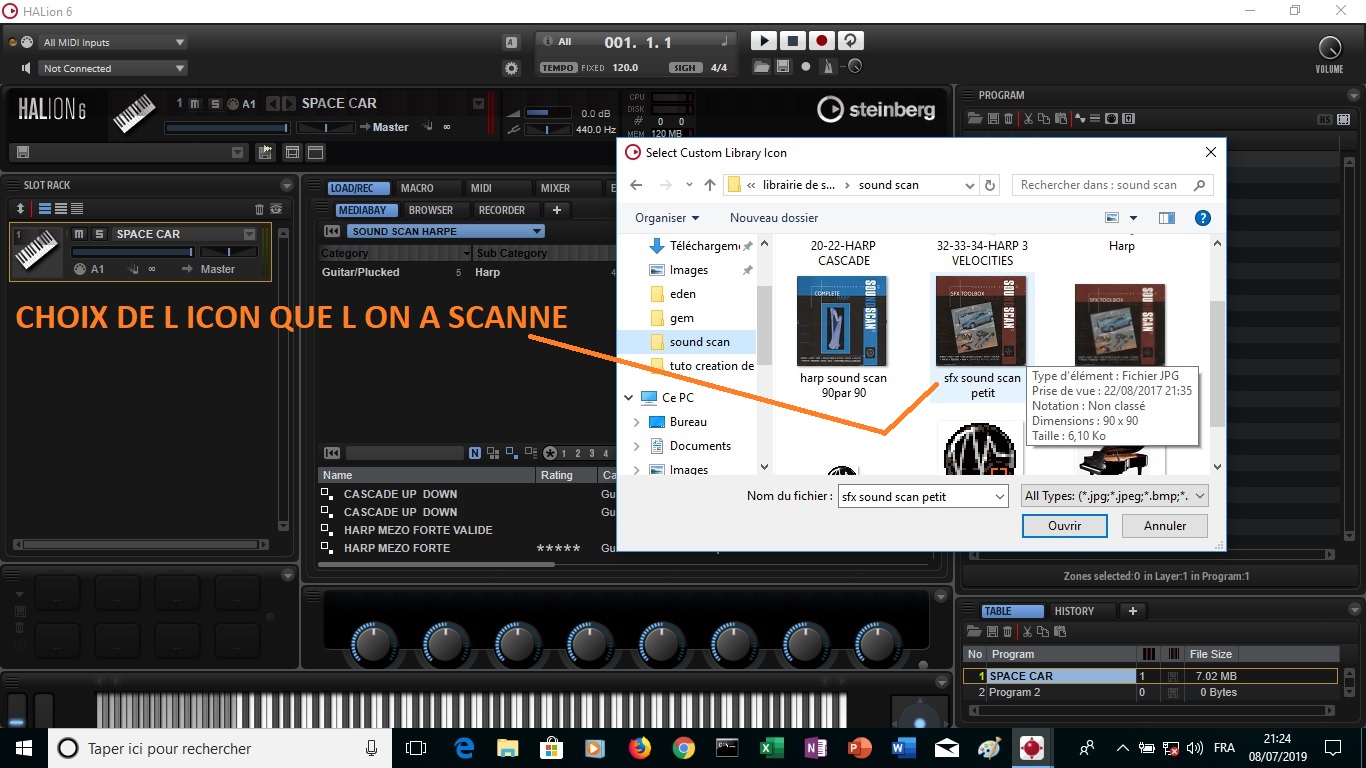 Steinberg HALion 6 : image 31 CHOIX DE L ICON QUE L ON A SCANNE