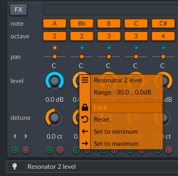 Verrouillage param&egrave;tres