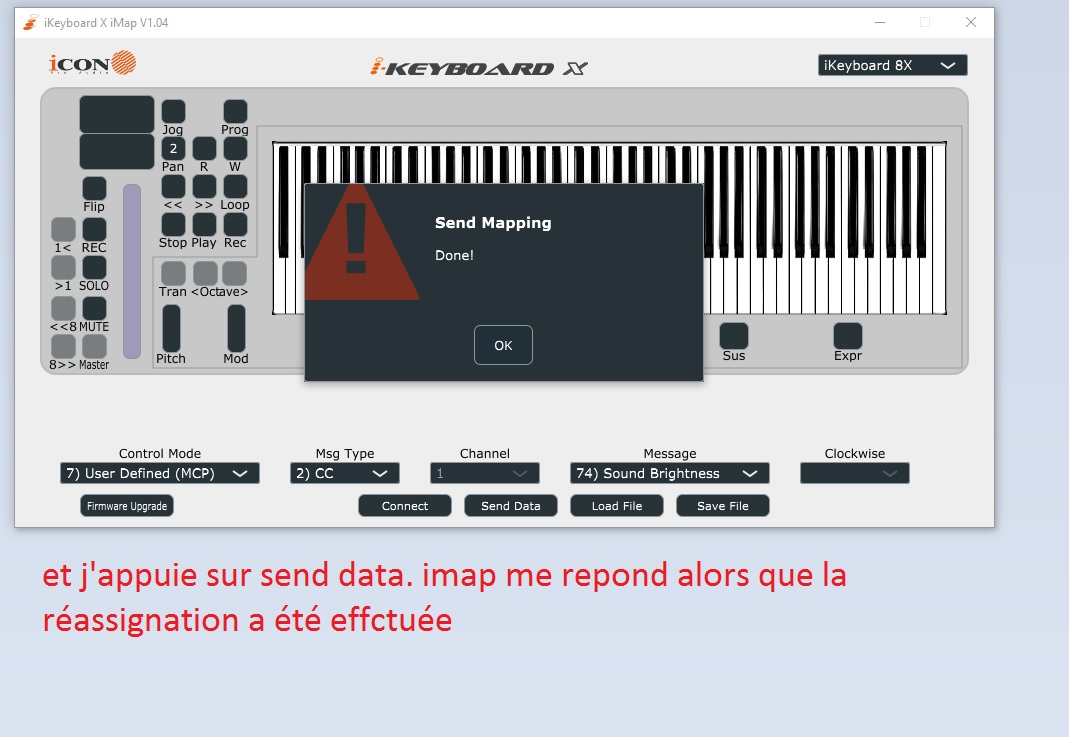 06 et j'appuie sur send data. imap me repond alors que la réassignation a été effctuée