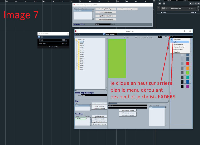 7 selection creation fader