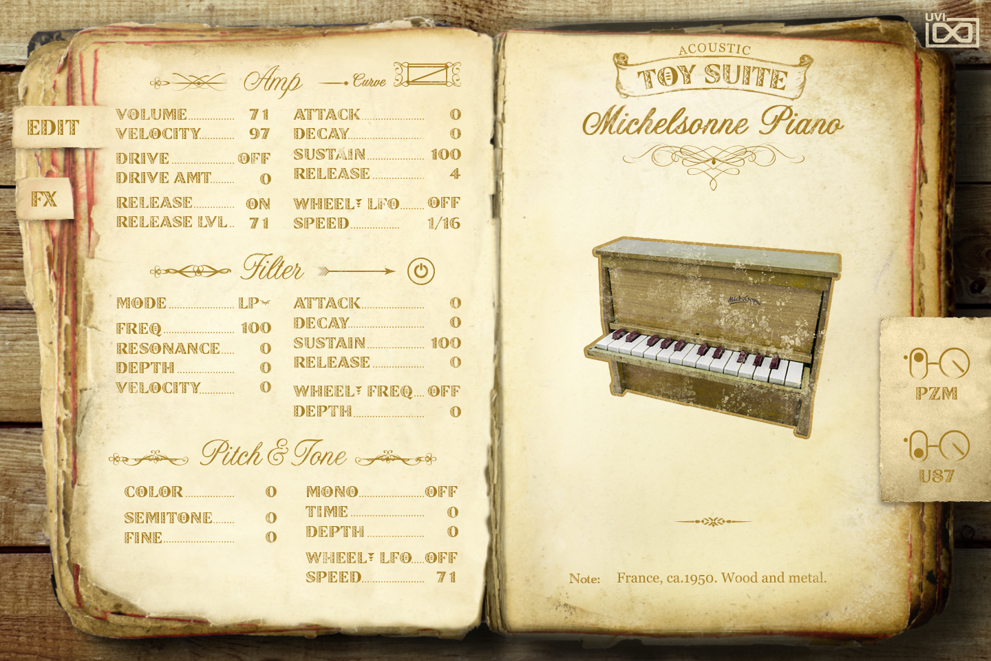 Toy-Suite_GUI_Acoustic_Michelsonne