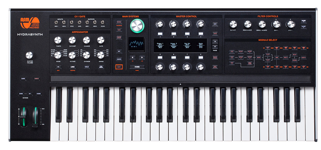 Ashun Sound Machines Hydrasynth : Hydrasynth Keyboard Up White BG