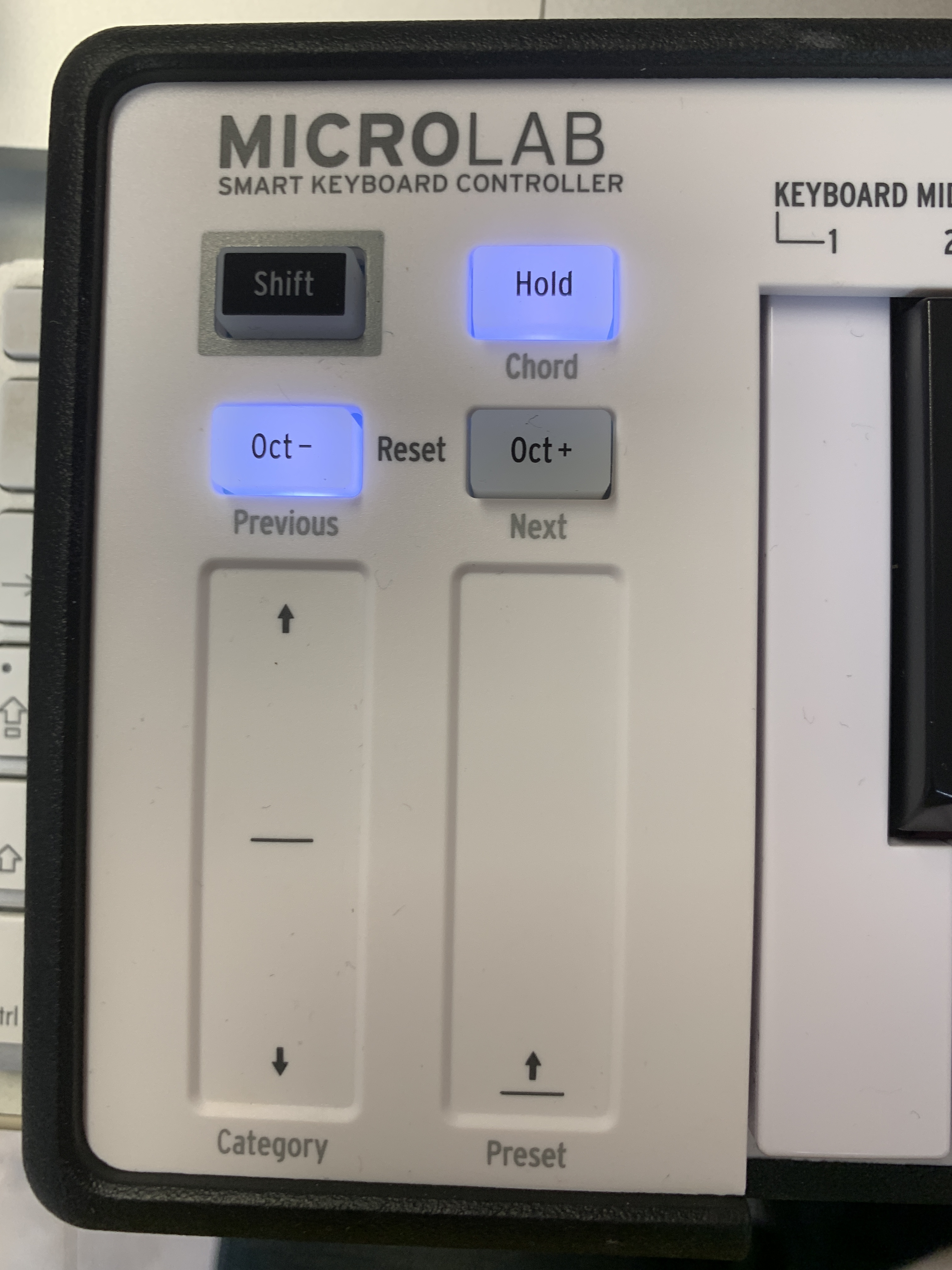 Arturia Microlab : controles