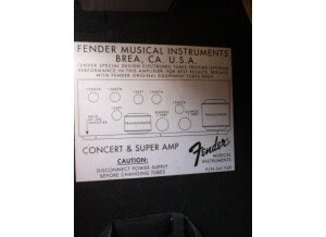 Fender Concert Amp Pro Tubes Series
