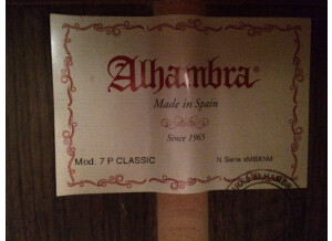 Alhambra Guitars 7 P