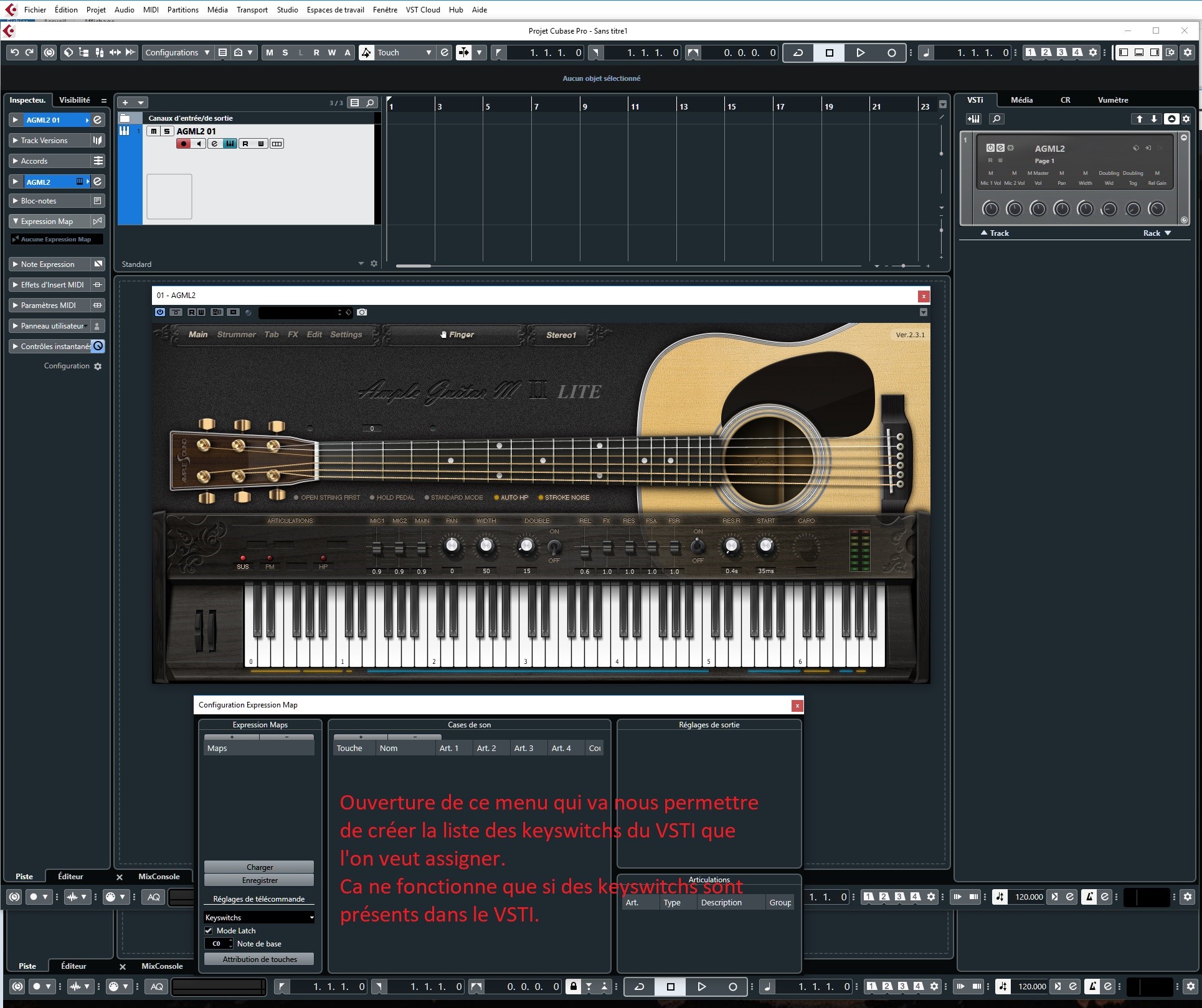 Steinberg Cubase Pro 10 : 3 ouverture du Menu expression