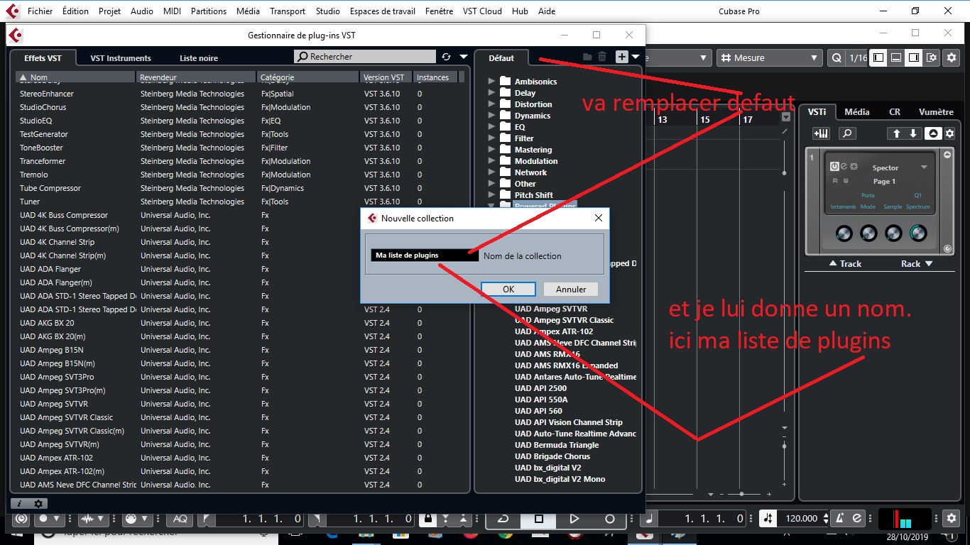 Steinberg Cubase Pro 8 : 7 renommer cette liste