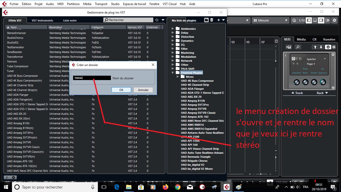 Steinberg Cubase Pro 8 : 10 création du dossier stéréo