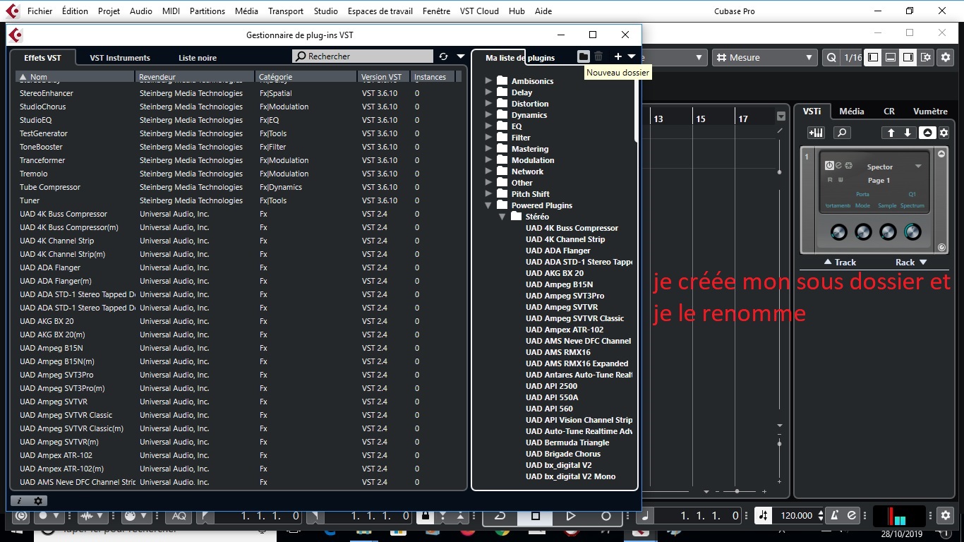 Steinberg Cubase Pro 8 : 12 je créée mopn sous dossier