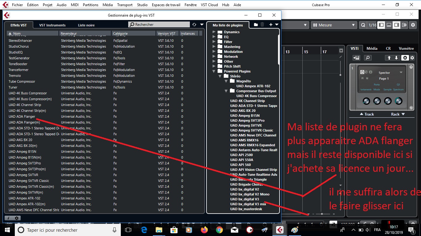 Steinberg Cubase Pro 8 : 19 et je clique sur supprimer