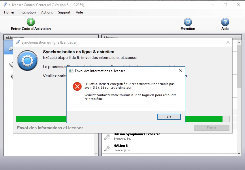 2cliquez sur ok puis sur fermer
