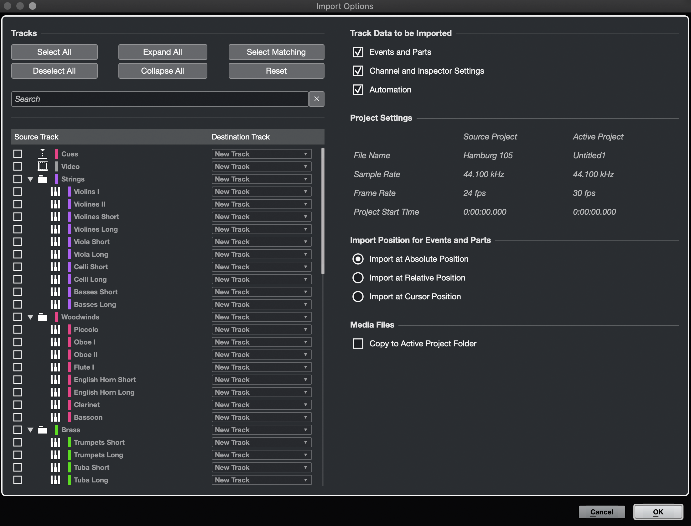 Cubase_10.5_Import_Tracks_From_Projects