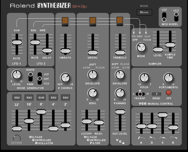 K Brown Synth Plugins Rolend SH-3p