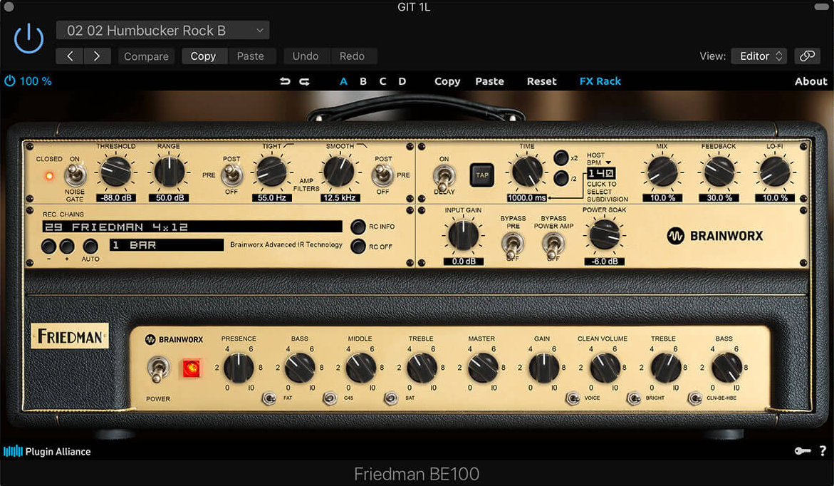 Brainworx Friedman BE-100 : BE100 Advanced