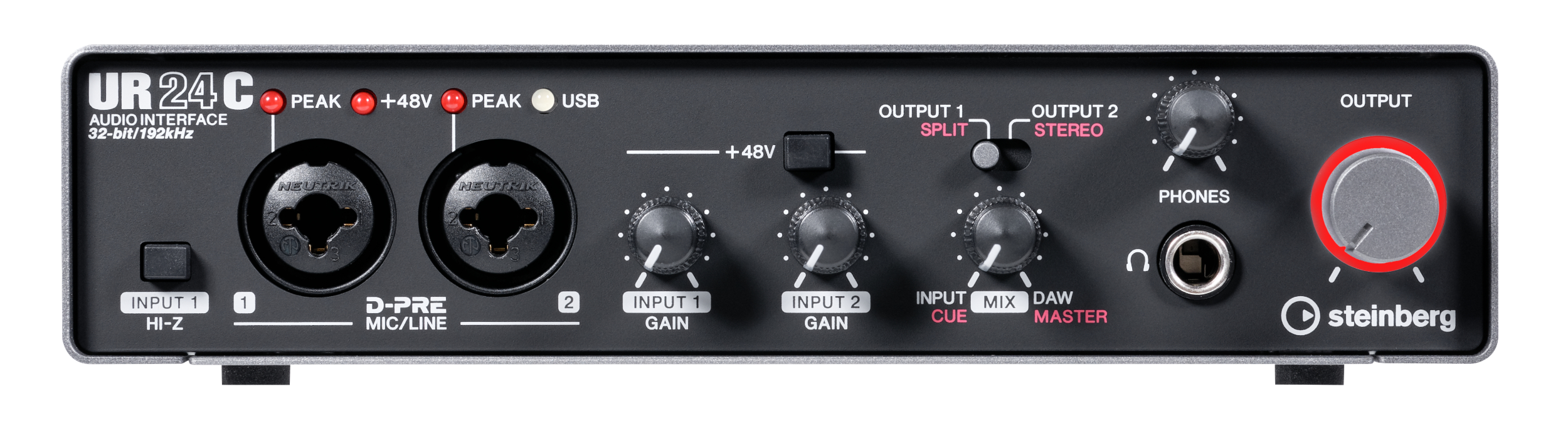 Steinberg UR24C cropped front plain red led 1129 3