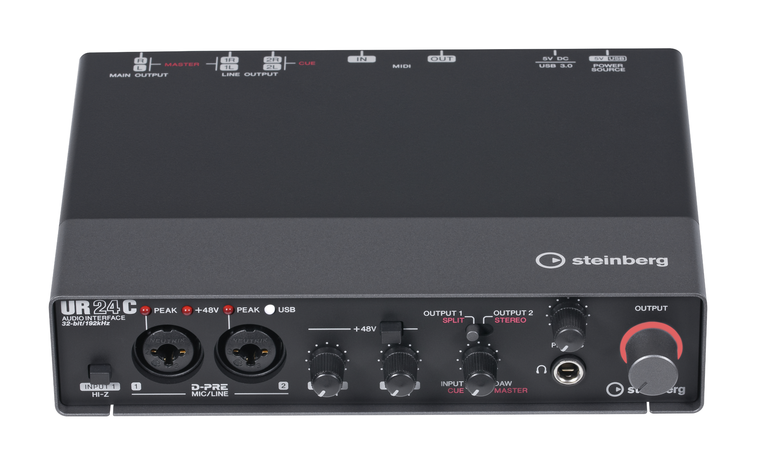 Steinberg UR24C cropped front angle top red led 1089