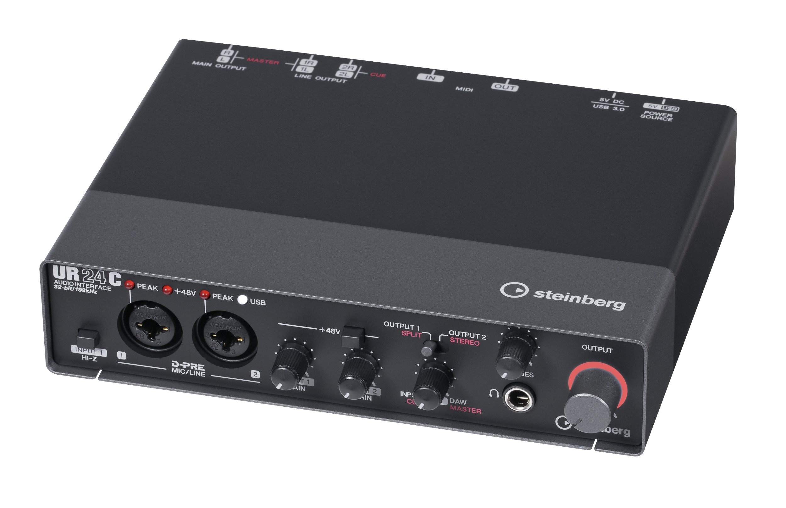 Steinberg UR24C cropped angle right 1 red led 1097