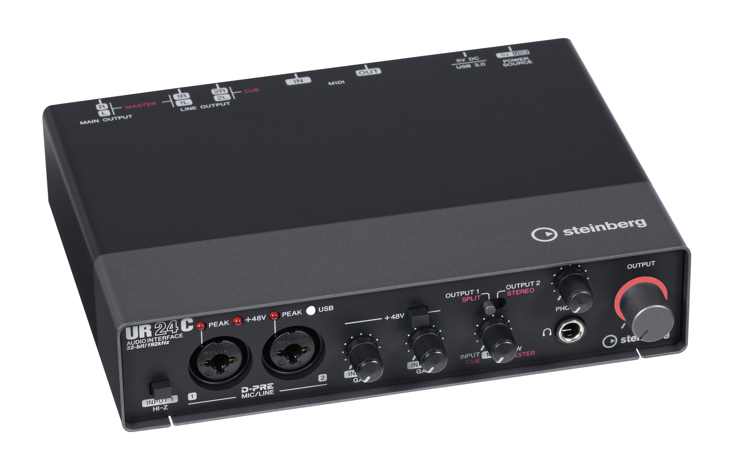 Steinberg UR24C cropped angle left 1 red led 1087