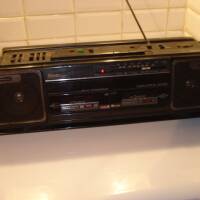 Vintage AKAI W-580L Ghetto Blaster Boom Box double Cassette Radio