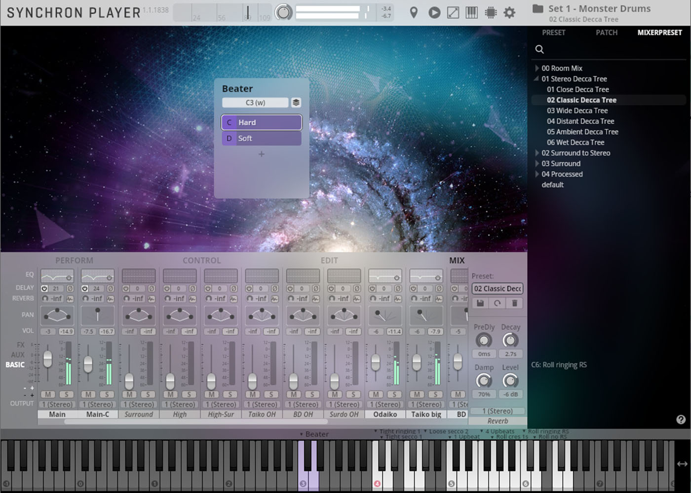 VSL (Vienna Symphonic Library) Big Bang Orchestra Dorado : BBO-D_GUI_Mixer_700x500