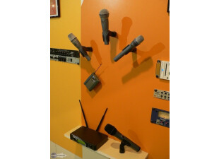 Les micros JTS sur le stand Audiopole.