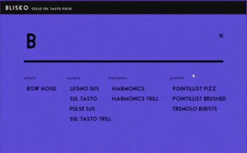 Felt Instruments Blisko Cello : Options Felt Instruments Blisko Cello : Options