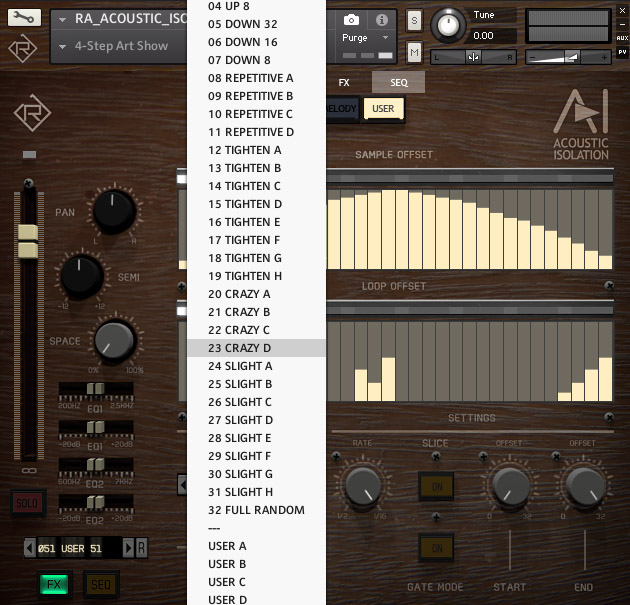 Acoustic isolation Seq
