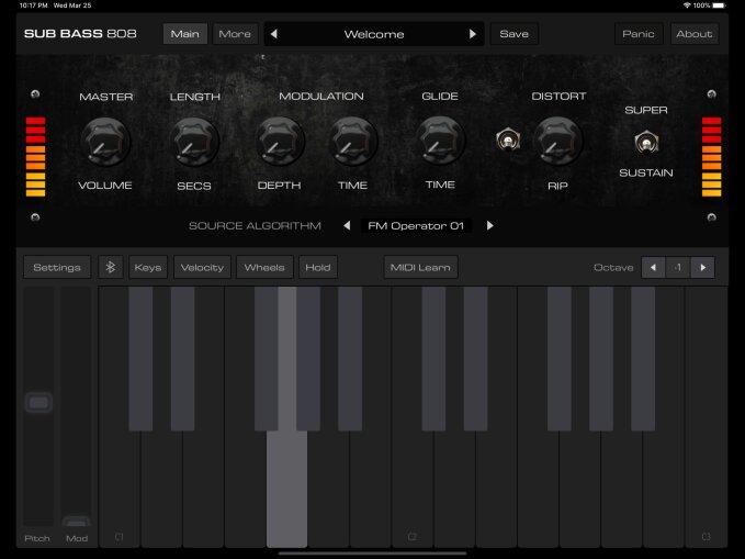 AudioKit Pro Bass 808 Synth : Bass 808 GUI AudioKit Pro Bass 808 Synth : Bass 808 GUI