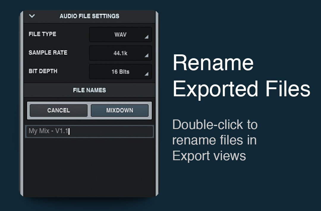 Rename Exportes Files