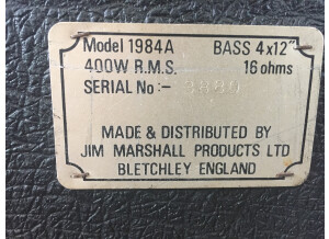 Marshall 1935A JCM800 Bass [1980-1986] (49894)