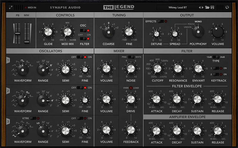Synapse Audio The Legend Synthesizer