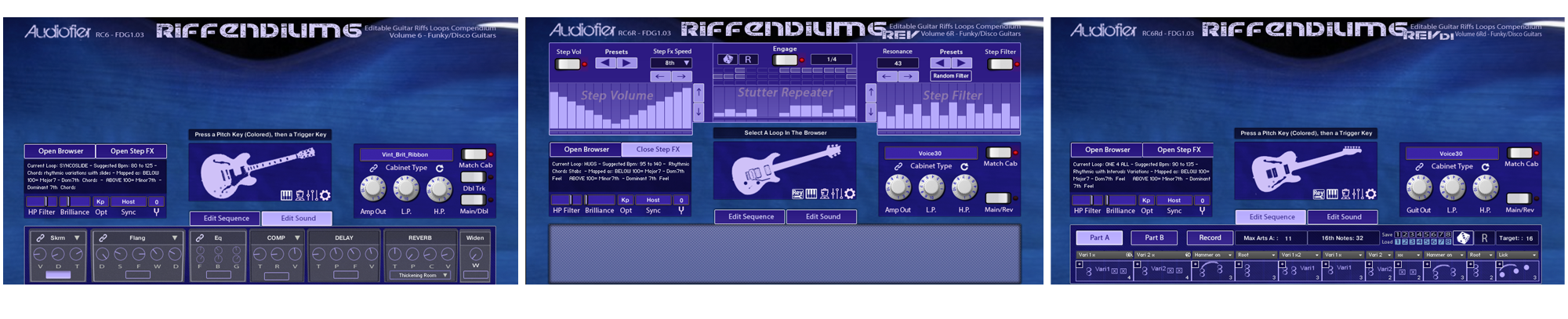 Audiofier Riffendium Volume 6: Funky/Disco Guitars : riff6-triple
