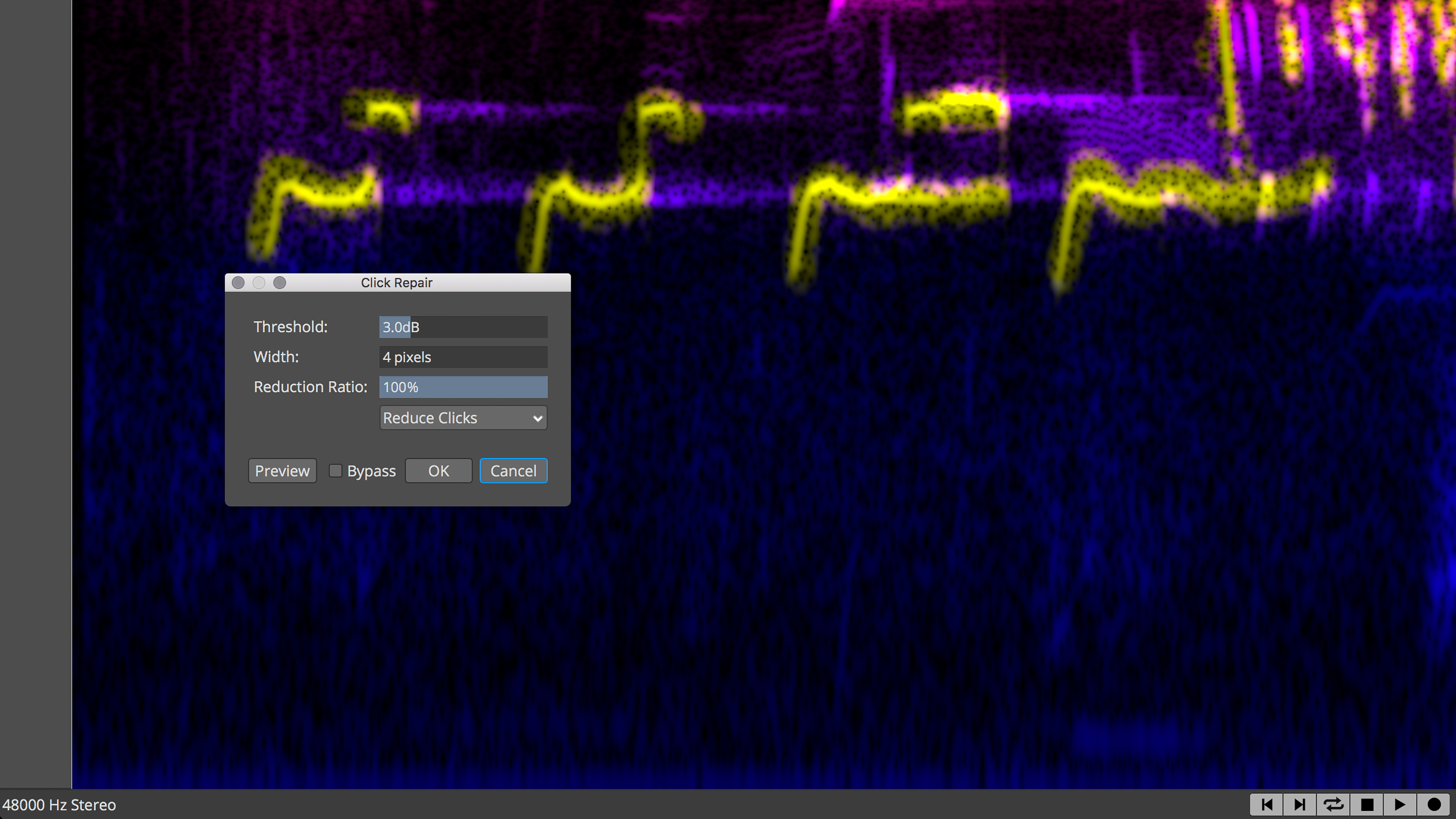 Steinberg SpectraLayers Pro 7 : Click Repair