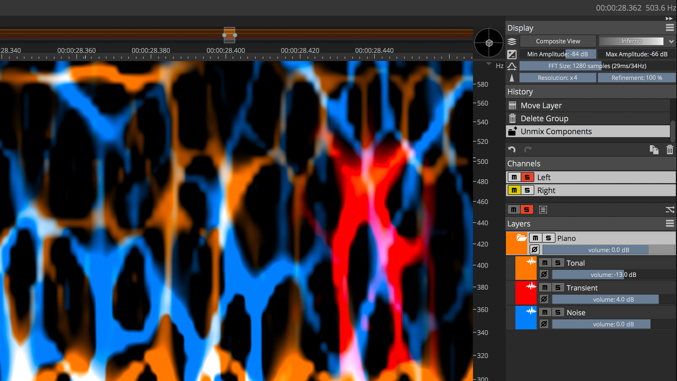 Steinberg SpectraLayers Pro 7 : Unmix Components Post