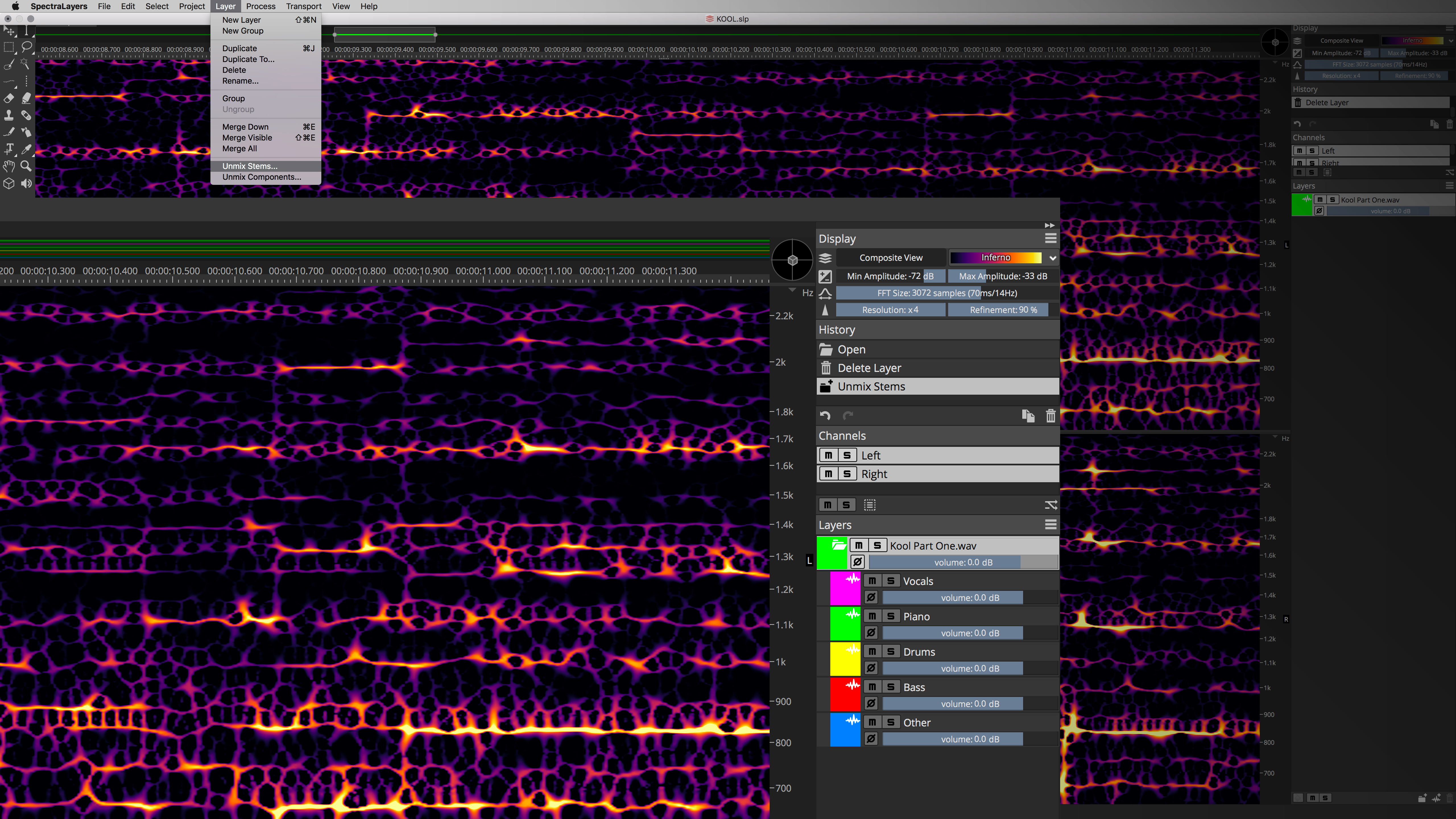 Steinberg SpectraLayers Pro 7 : Unmix Stems 1