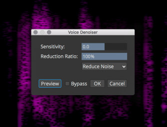 Steinberg SpectraLayers Pro 7 : Voice Denoiser Panel